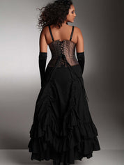 Plus Size Black Victorian Bustle Skirt