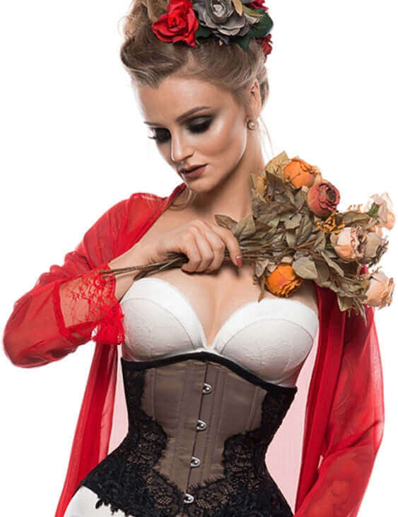 Cappuccino Steel Boned Waist Cincher