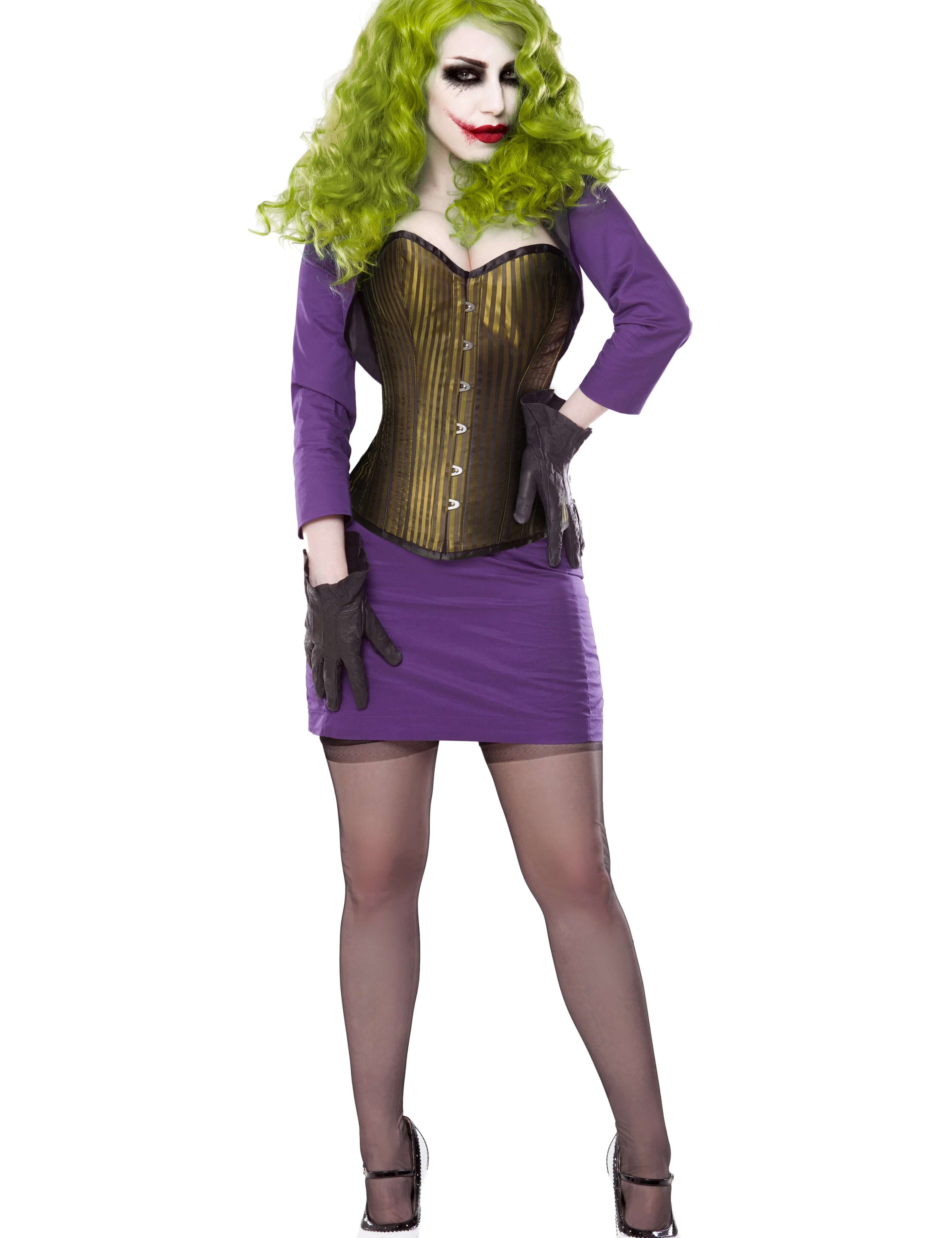 The Joker Corset With Purple Bolero & Skirt Outfit