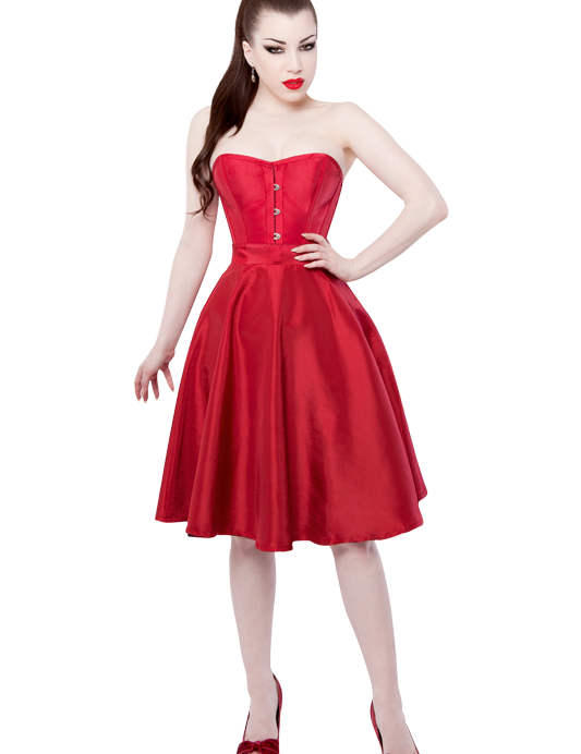 The Lady In Red Corset Dress