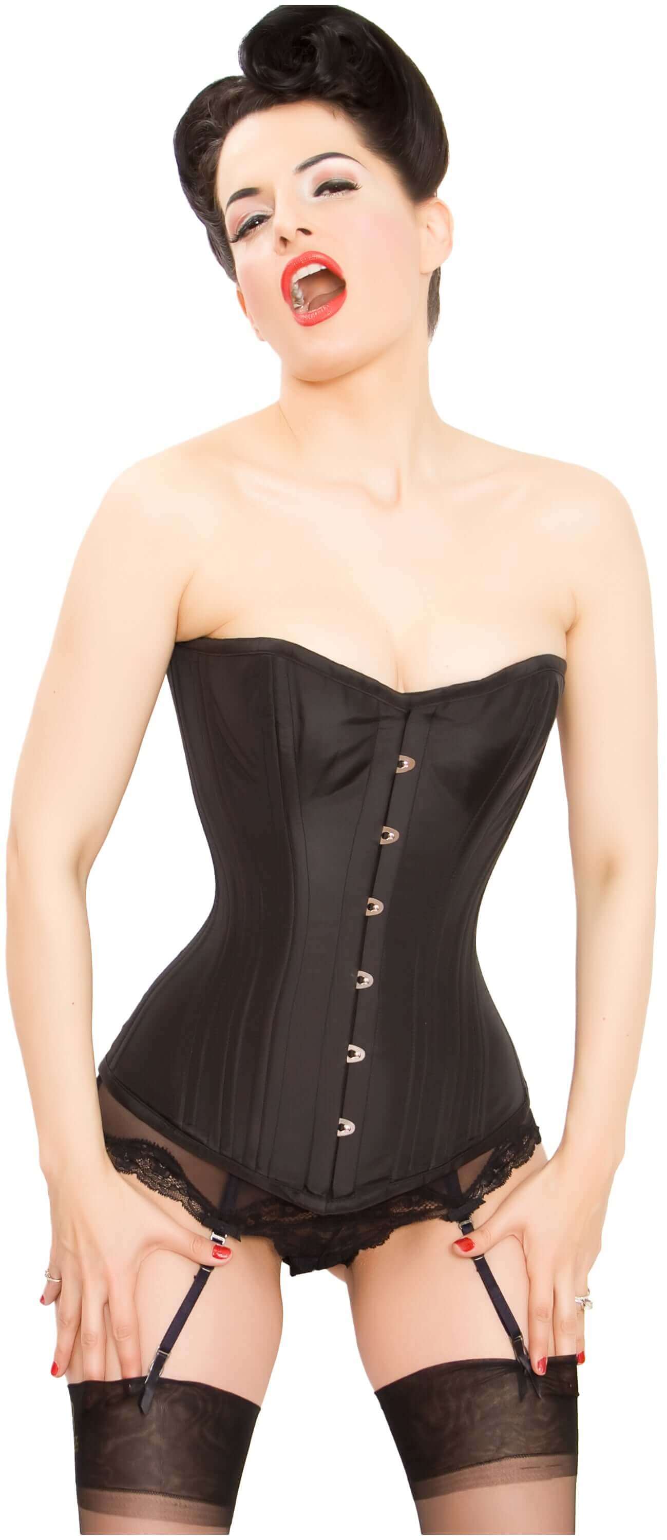 Playgirl Amelia Black 24 Bone Overbust Waist Training Corset