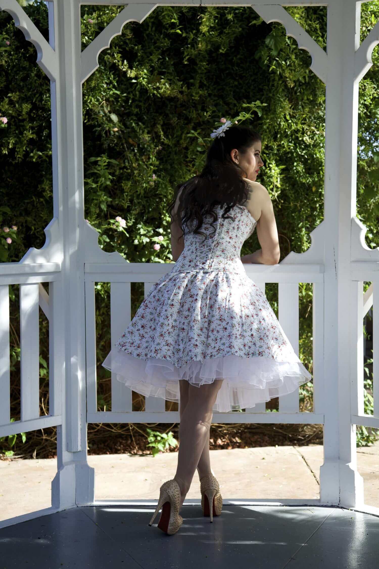 Ivory Floral Corset Dress