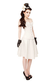 Playgirl Ivory Satin Cirle Skirt