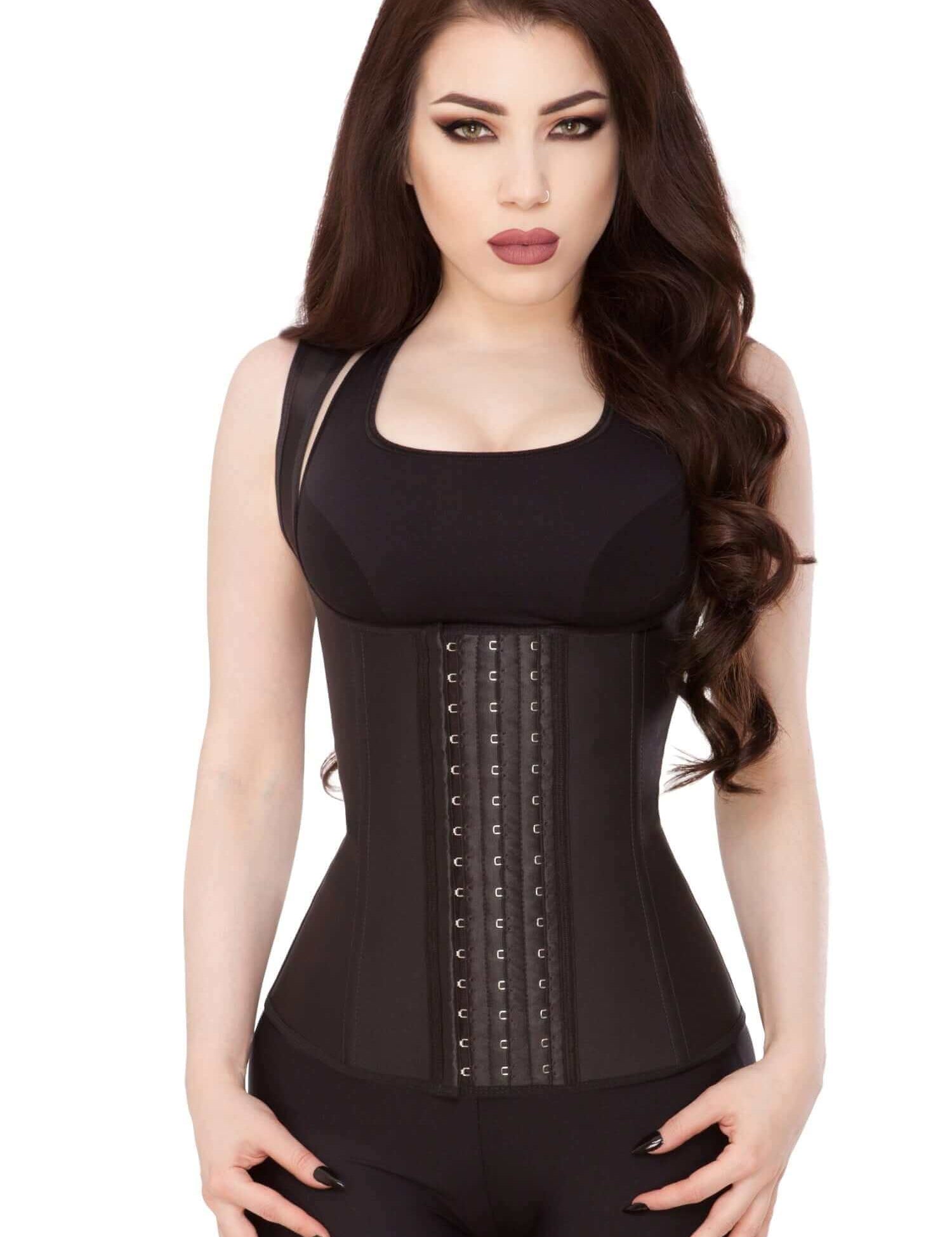 Playgirl Black Latex Waist Trainer Sports Vest