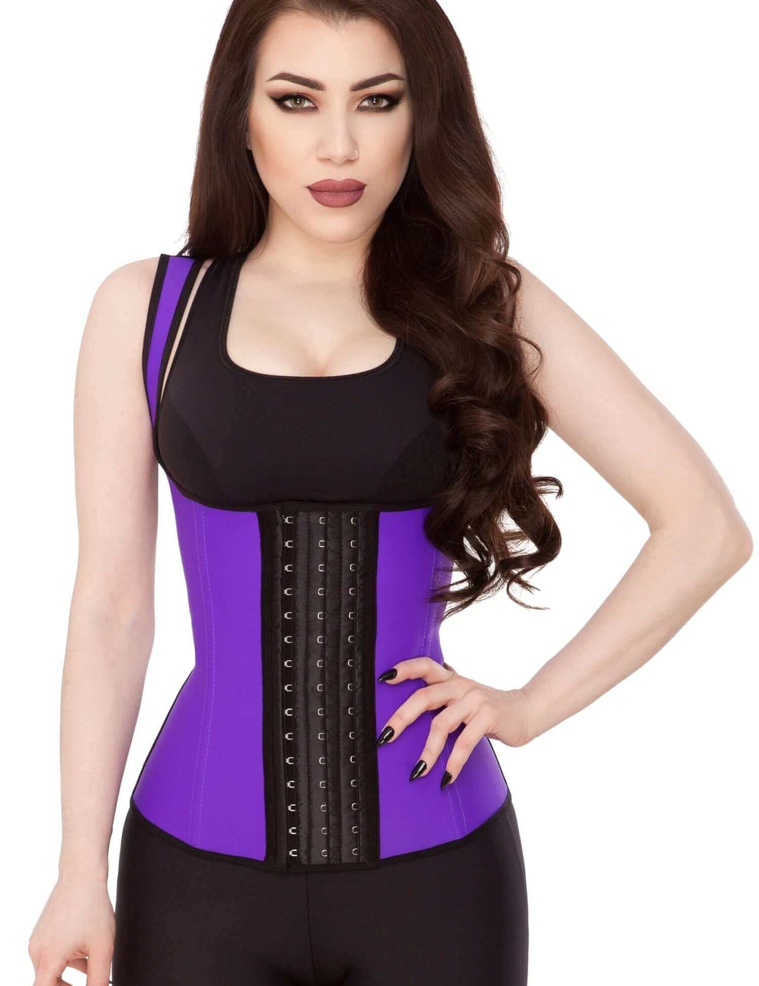 Playgirl Purple Latex Waist Trainer Sports Vest