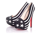 Playgirl Stars & Stripes Shoes In Black & White