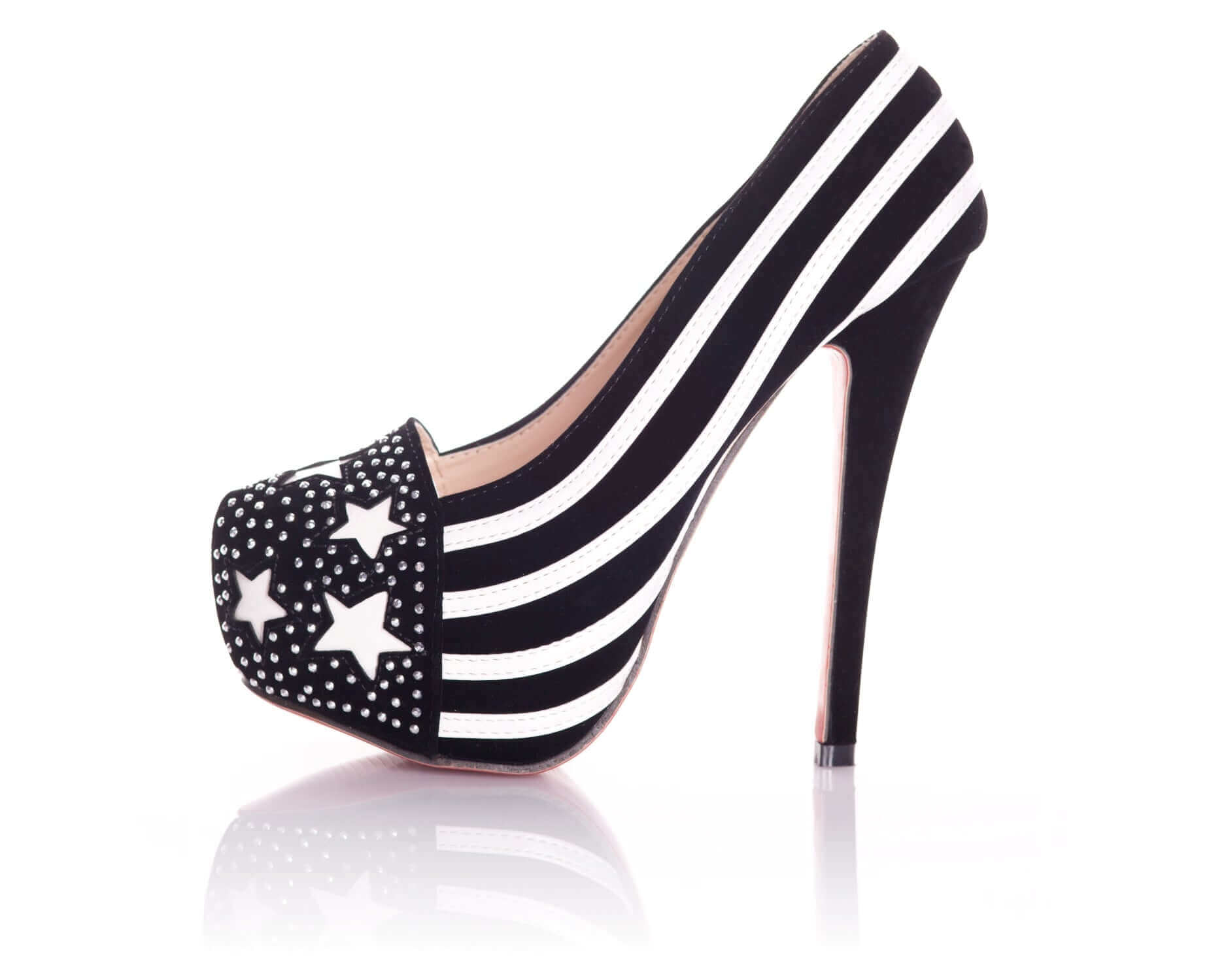 Playgirl Stars & Stripes Shoes In Black & White