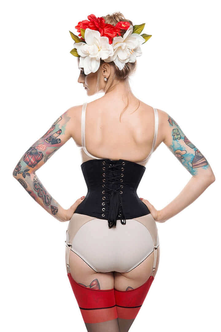 Black Classic Steel Boned Waist Cincher